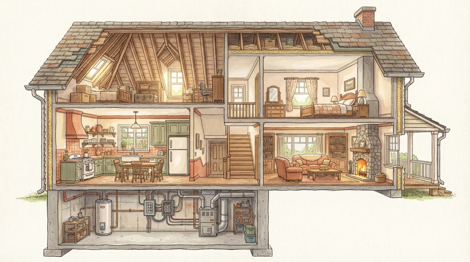 Sue dashboard showing home log and features